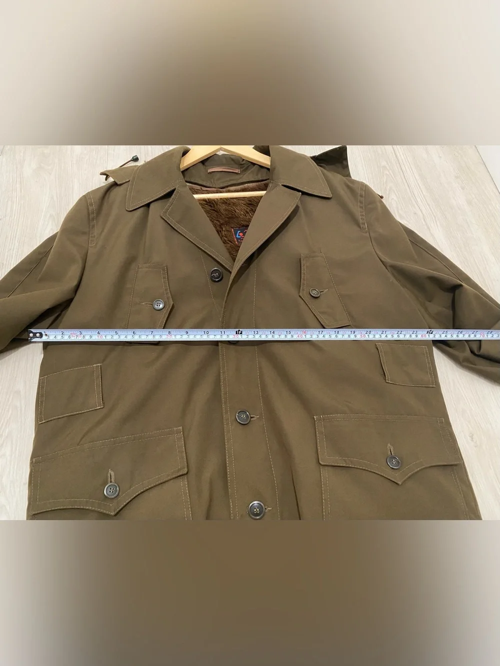 Vintage 80s Yugoslav Field Jacket Coat Makedonija Sport Lined Hooded Brown Sz 52
